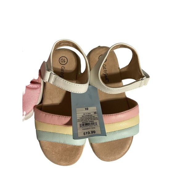 Cat & Jack Three Pairs Of Toddler Girl Sandals Size 10 NWT - Picture 10 of 11